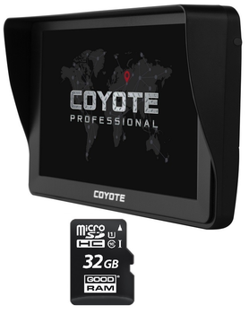 GPS навигатор COYOTE 780 Delivery Star 256mb 8gb 7 дюймов с Картами для легкового и грузового транспорта + MicroSD карта памяти 32GB
