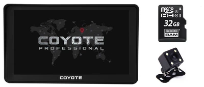 GPS Навигатор COYOTE&nbsp;812 TORR 512mb 8gb на Андроид для легкового и грузового транспорта + Камера заднего вида с подсветкой + Карта памяти 32Gb MicroSD