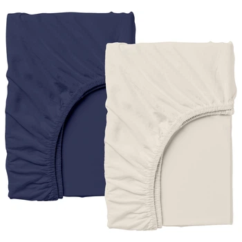 Простынь на резинке Cosas BEIGE / DARK BLUE Ранфорс 180х200х30 2 шт (2200000047953)