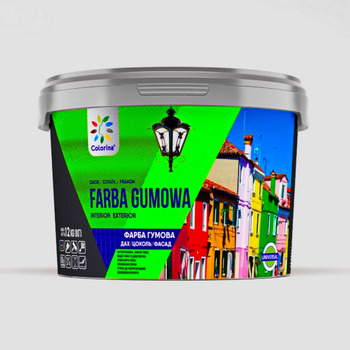 Краска резиновая ТМ Colorina 12 кг чёрная RAL 9017