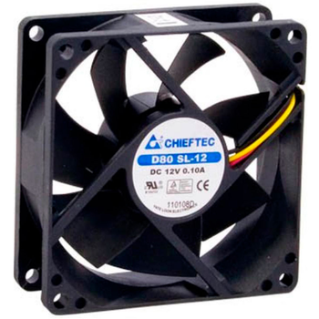 Вентилятор Chieftec Thermal Killer AF-0825S, 80мм, 2000 об/мин, 3pin/Molex, 26dBa