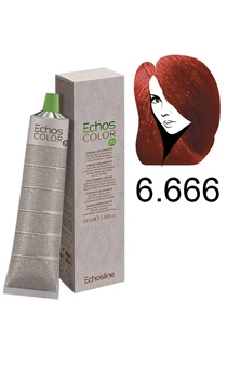 EchosLine Echos Color Colouring Cream Крем-фарба для волосся 6.666 вогняно-червоний темний блондин