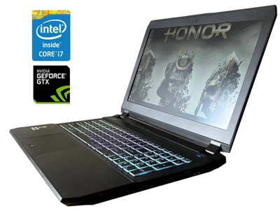 Игровой ноутбук Prostar Clevo P650HP / 15.6" (1920x1080) IPS / Intel Core i7-7700HQ (4 (8) ядра по 2.8 - 3.8 GHz) / 16 GB DDR4 / 128 GB SSD M.2 + 1000 GB HDD / nVidia GeForce GTX 1060, 3 GB GDDR5, 192-bit / WebCam б/у