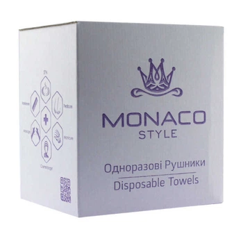 Одноразовые полотенца Monaco Style гладкие, 40х70 см, 50 шт. (2000006196491)