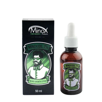Лосьон для роста бороды MinoX 7 с пипеткой 50 мл (4820146410107)