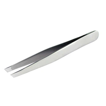 Пинцет для бровей Staleks PRO Expert 10 Type 3, широкие скошенные кромки, 9 см (4820121592040)