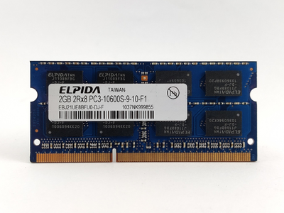 Оперативная память для ноутбука SODIMM Elpida DDR3 2Gb 1333MHz PC3-10600S (EBJ21UE8BFU0-DJ-F) 13348 Б/У