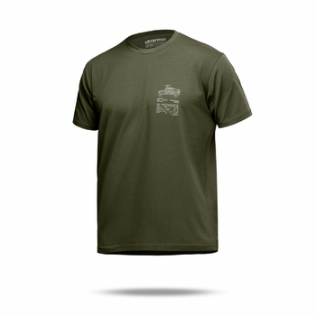 Футболка Basic Military T-Shirt. HMMWV. Cotton, олива. Размер M