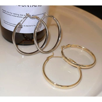Сережки - кільця "Конго", 2 кольори, 4х4,2 см