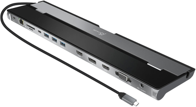 Stacja dokująca J5create JCD543 USB-C Triple Display Docking Station Silver (JCD543-N)