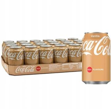 Напій Coca-Cola Vanilla 330 мл 24 шт- ванільна кола в упаковці для вечірок, гуртів і офісу