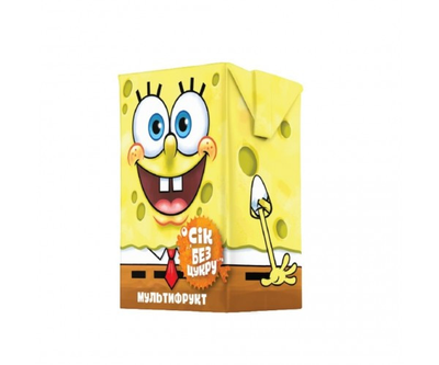 Сік мультифруктовий Sponge Bob неосвітлений відновлений Квітень 0,2 л