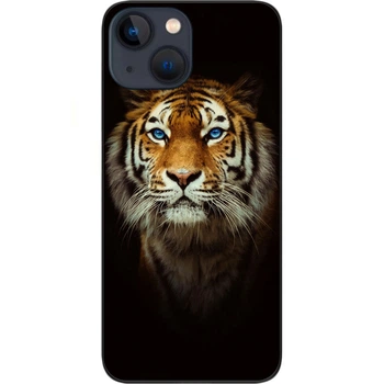 Силиконовый чехол SMTT для iPhone 13 mini с картинкой Тигр
