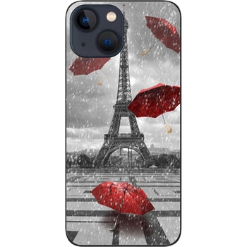 Бампер силиконовый чехол SMTT для iPhone 13 mini с картинкой Париж