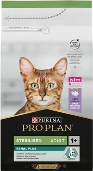 Сухий корм PRO PLAN Sterilised Adult 1+ Renal Plus з індичкою для стерилізованих котів 1,5 кг