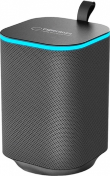 Колонка портативная 1.0 Esperanza rgb Illuminated fm Sakara ep155 Black, 10 Вт, пластиковый корпус, FM-радио, Bluetooth, MicroSD/AUX, питание от аккумулятора, 1200мА*ч, управление сбоку