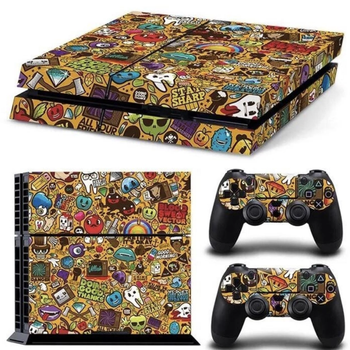 Виниловые наклейки на PS4 FAT и Dualshock Sony PlayStation 4 Sharp