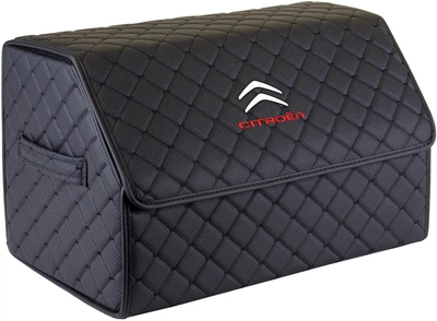 Сумка-органайзер в багажник EVAtech ECO M 30 x 30 x 50 см для Сітроен Чорна з чорною ниткою (EHECEMBBBBV037)