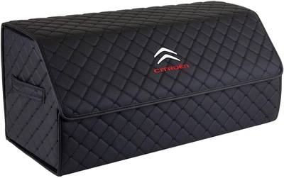 Сумка-органайзер в багажник EVAtech ECO L 30 x 30 x 65 см для Сітроен Чорна з чорною ниткою (EHECELBBBBV037)