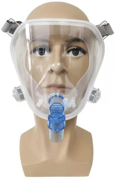 Сипап маска Xiamen полнолицевая - на все лицо - для СИПАП терапии - ИВЛ - неинвазивная вентиляция легких- L размер