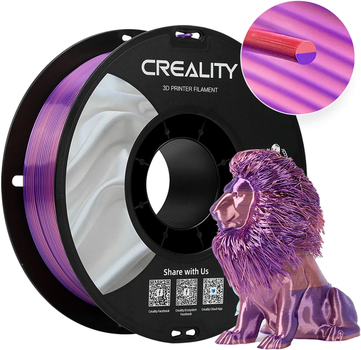 Пластик Creality PLA Filament для 3D принтера шелковый блеск 1 кг 1.75 мм Розово-фиолетовый (3301120013)