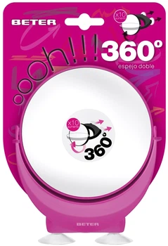 Дзеркало підвісне, поворотне, двостороннє х10 Beter Macro Mirror Oooh 360 10 см Raspberry (8412122146122)