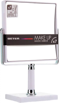 Дзеркало на ніжці двостороннє х7 Beter Viva Make Up Macro Mirror 14.5 см White (8412122143107)