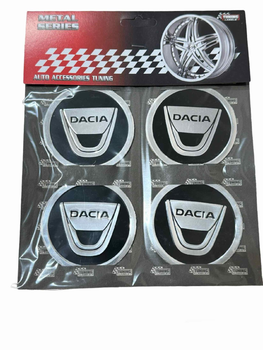 Наклейки на колпаки Dacia черный диам. 60мм (KS-66)