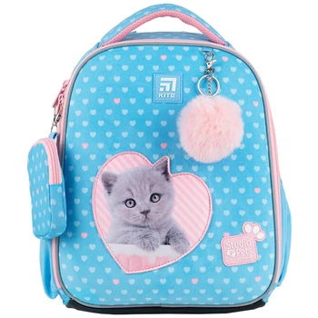Рюкзак школьный каркасный Kite Studio Pets SP24-555S-1 35x26x13 см 822 г голубой
