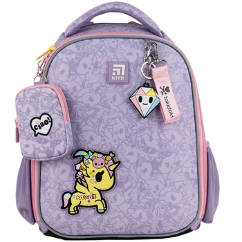 Рюкзак школьный каркасный Kite Tokidoki TK24-555S 35x26x13 см 908 г сиреневый