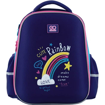 Рюкзак GoPack полукаркасный Cute Rainbow GO24-165M-1 38x28x13 синий