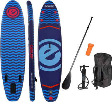 Надувна SUP дошка для САП серфінгу Enero Shark 320 см, до 150 кг, з веслом, насосом та сумкою для зберігання (1054049) (5902431054049)