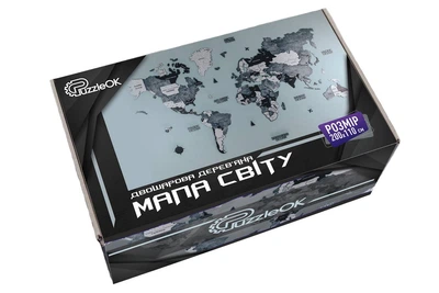 Дерев'яний пазл PuzzleOK Мапа світу р. 200х110 см.