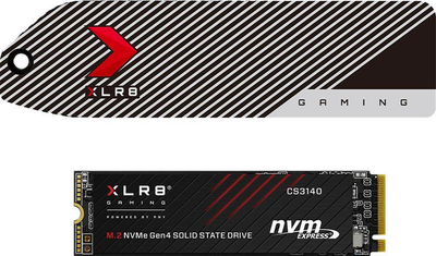 SSD накопичувач PNY XLR8 CS3140 1TB Gaming Kit M.2 NVMe Gen4 (M280CS3140PSV-1TB-RB)