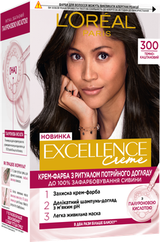 Стойкая крем-краска для волос L'Oreal Paris Excellence Creme 3.00 Темно-каштановый (3600524094065)
