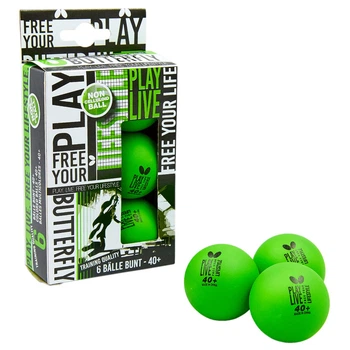 Набір м'ячів для настільного тенісу Butterfly Balls 85215 6 м'ячів у комплекті Green
