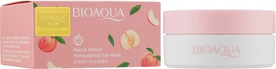 Гідрогелеві патчі під очі з екстрактом персика - Bioaqua Peach Extract Hexapeptide Eye Mask 60шт (971597-61053)