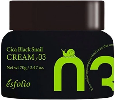 Крем для лица с центелой азиатской и муцином черной улитки - Esfolio Cica Black Snail Cream 70ml (1332378-7251175)