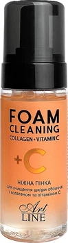 Пінка для очищення шкіри обличчя з колагеном та вітаміном С - Art Line Foam Cleaning Collagen + Vitamin C 150ml