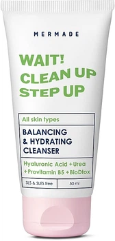 Балансуючий гель для вмивання обличчя - Mermade Wait! Clean Up Step Up Bioflavonoids & Vitamin E Balancing & Hydrating Cleancer 50ml (1246582-135435)