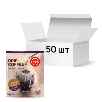 Дрип-кофе Trevi Арабика Колумбия без кофеина 50x10 г