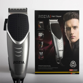 Машинка для стрижки волос Professional Rozia от сети Серая