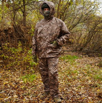 Тактический водозащитный дождевик костюм комплект куртка и брюки с чехлом размер XL пиксель