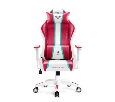 Комп'ютерне крісло для геймера Diablo Chairs X-One 2.0 Normal Size (White-Red)