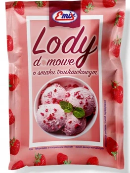 Сухе морозиво Emix Lody domowe o smaku truskawkowym 60g
