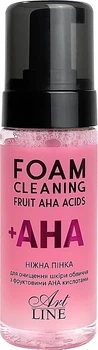 Пінка для очищення шкіри обличчя з фруктовими кислотами АНА - Art Line Foam Cleaning Fruit AHA Acids 150ml (1305794-142513)