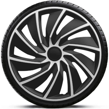 Колпаки для дисков Argo R15 TURBO Silver&Black черно-серебристый