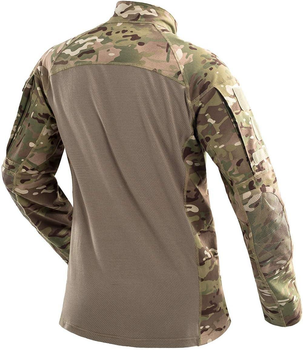Бойова тактична сорочка з довгим рукавом CARWORNIC бавовна Camo T сорочка з блискавкою розмір L