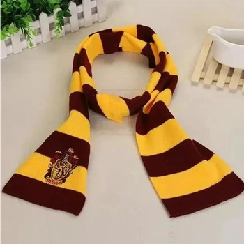Шарф факультету Хогвартс емблемою Гріфіндор Harry Potter Гаррі Поттер Бордовий з жовтим 170х17 см (90010)