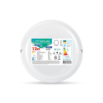 LED светильник IP65 круглый TITANUM 12W 6500K TL-BHR-126